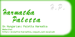 harmatka paletta business card